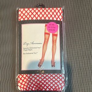 Leg Avenue Red Spandex Thigh Highs